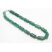 Necklace 925 Sterling Silver beads green onyx stones P 334